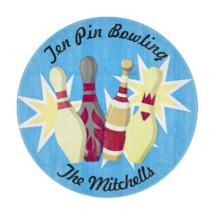 Bowling im Vintagen Stil Schneidebrett