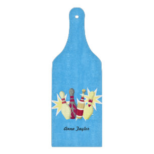 Bowling im Vintagen Stil Schneidebrett