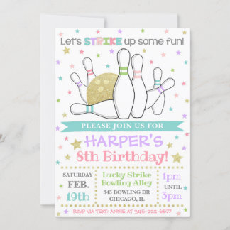 Bowling Invitation Bowling Anniversaire Invitation