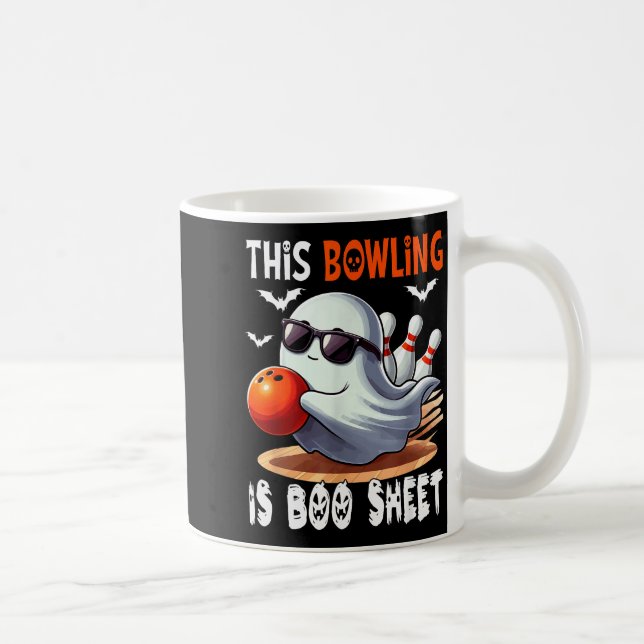 Bowling Is Boo Sheet Halloween Costume Player Team Kaffeetasse (Rechts)