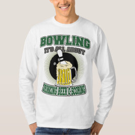 Bowling ist es ganz über trinkendes Bier u. das T-Shirt
