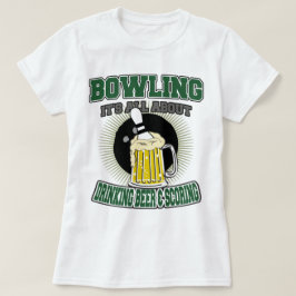 Bowling ist es ganz über trinkendes Bier u. das T-Shirt
