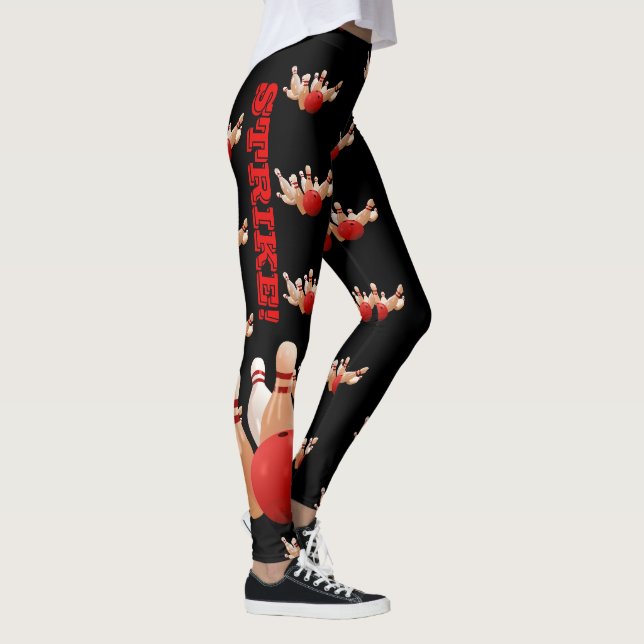 Bowling Kingpin Leggings Custom Yoga Pants (Rechts)