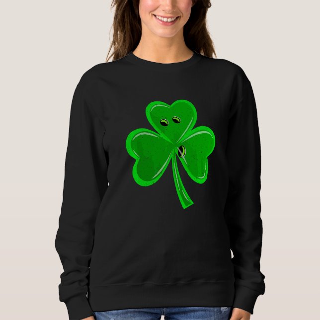 Bowling Kleeblatt St Patricks Funny Sport Damen Sweatshirt (Vorderseite)