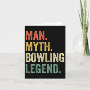 Bowling Komischer Mann Mythos Bowling Team Legende Karte