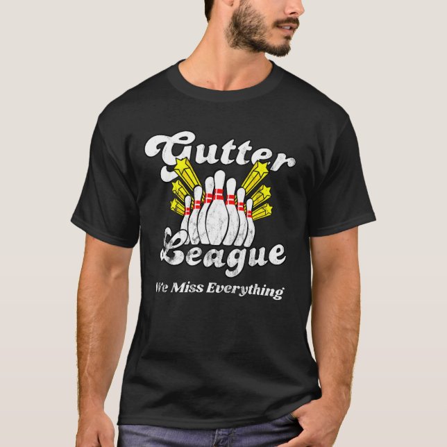Bowling League Retro T-Shirt (Vorderseite)