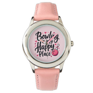 Bowling Lover Niedlich Retro ästhetisches Sportdes Armbanduhr