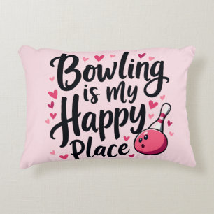 Bowling Lover Niedlich Retro ästhetisches Sportdes Dekokissen