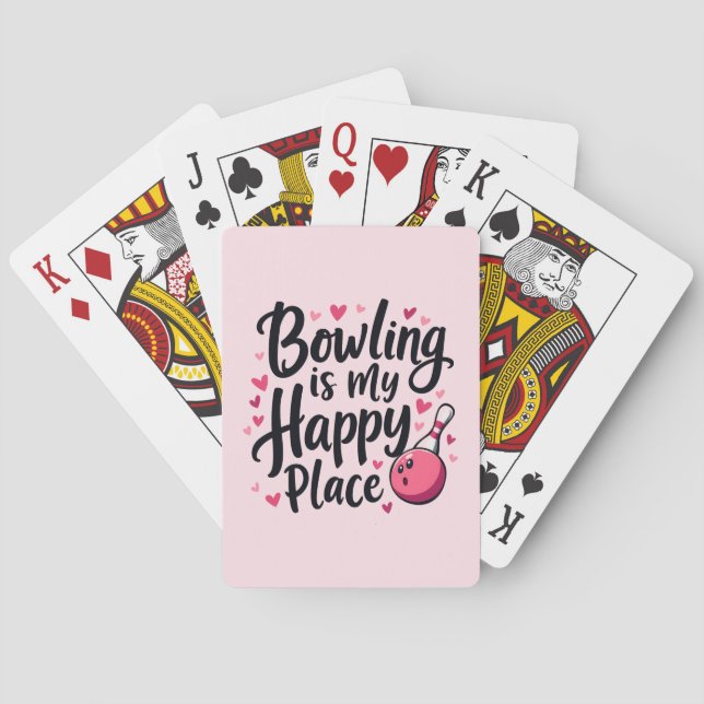 Bowling Lover Niedlich Retro ästhetisches Sportdes Spielkarten (Rückseite)
