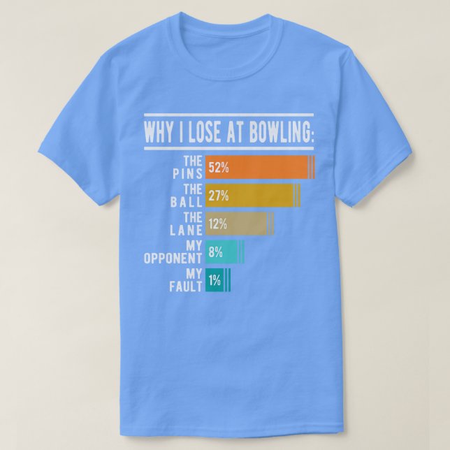Bowling Lover, warum ich im Bowling verlieren soll T-Shirt (Design vorne)