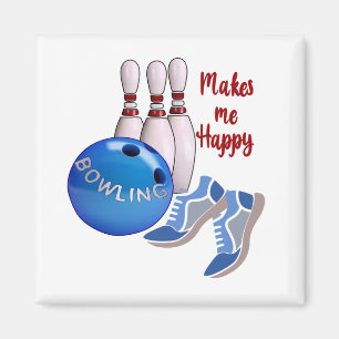 Bowling macht mich glücklich magnet