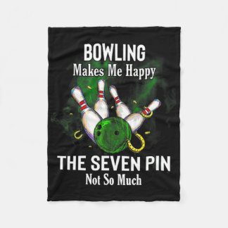 Bowling macht mich glücklich über das Sieben-Butto Fleecedecke