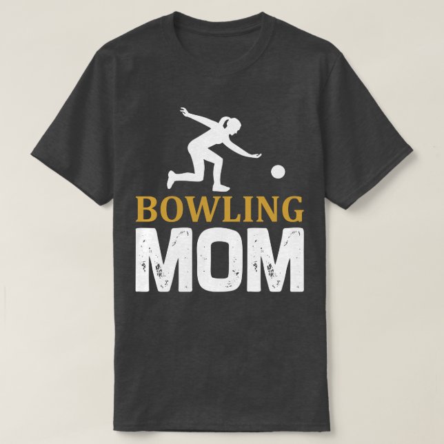 Bowling Mama für Mütter T-Shirt (Design vorne)
