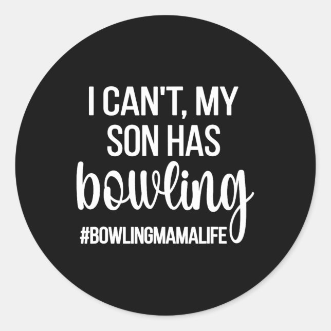 Bowling Mama Life Bowling Mama einer Bowlermutter Runder Aufkleber (Vorderseite)