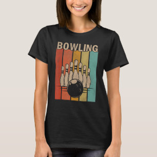 Bowling Männer Frauen Niedlich Bowling Retro T-Shirt