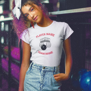 Bowling-Mannschaftslogo Benutzerdefiniertes Mann T-Shirt
