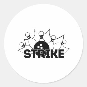 Bowling markieren runder aufkleber