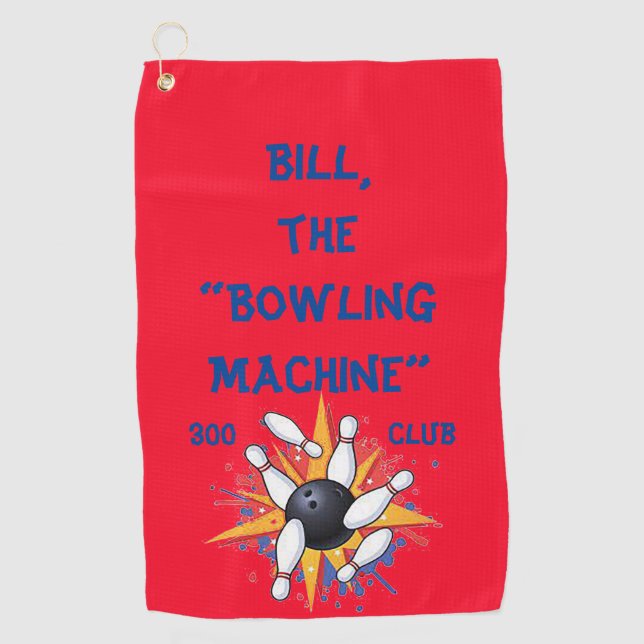Bowling-Maschine Bowling-Handtuch Golfhandtuch (Vorderseite)