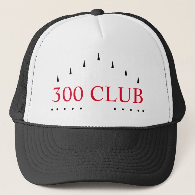 Bowling Milestone feiert "300 Club" Truckerkappe (Vorderseite)