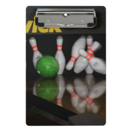 Bowling Mini Clipboard Klemmbrett