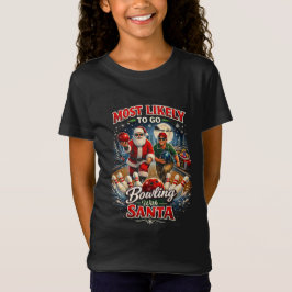 Bowling mit Santa T-Shirt