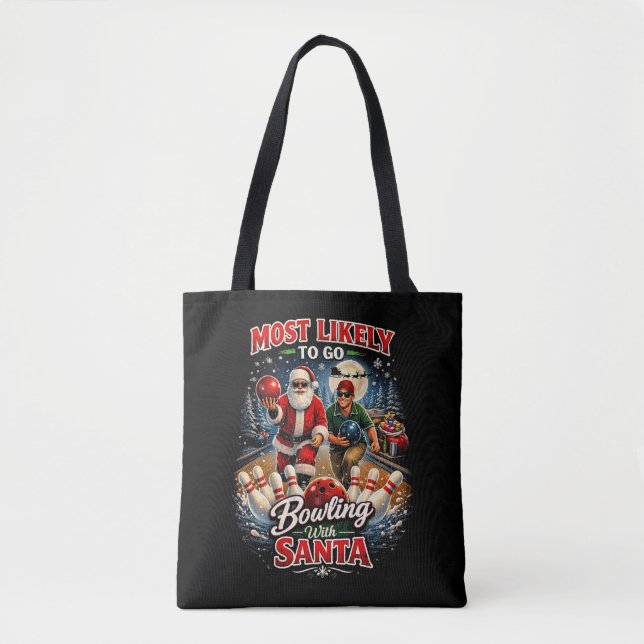 Bowling mit Santa Tasche (Vorderseite)