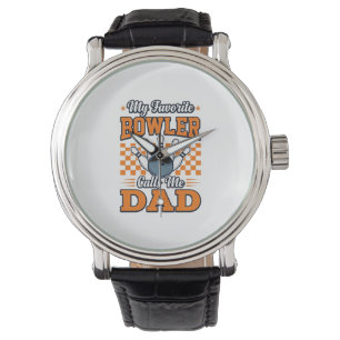 Bowling Papa Shirt Mein Lieblingsbowler nennt mich Armbanduhr