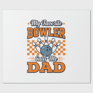 Bowling Papa Shirt Mein Lieblingsbowler nennt mich Geschenkpapier