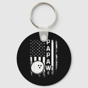 Bowling Papaw Amerikanische Flagge Vintage Weihnac Schlüsselanhänger