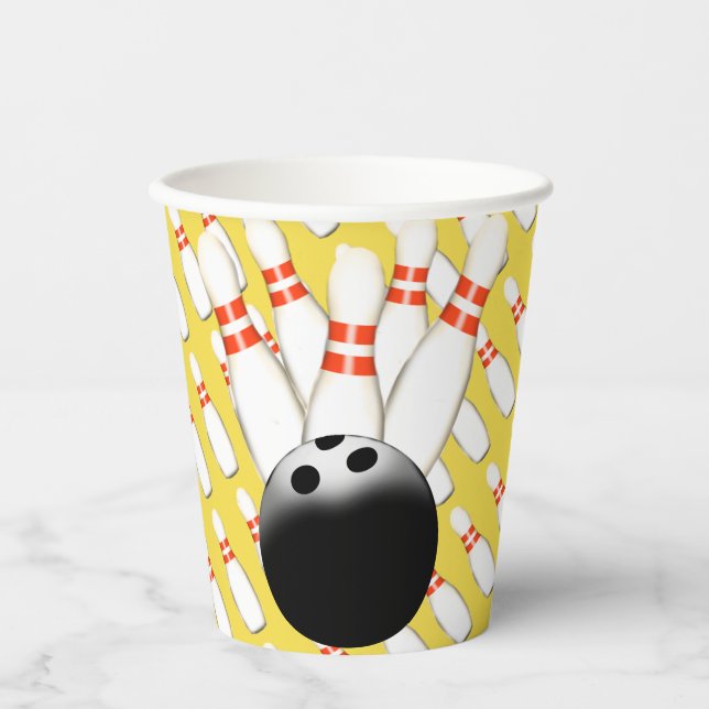 Bowling Paper Cups Pappbecher (Vorderseite)