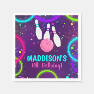 Bowling Paper Napkins Glow Bowling Serviette