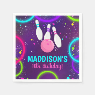 Bowling Paper Napkins Glow Bowling Serviette