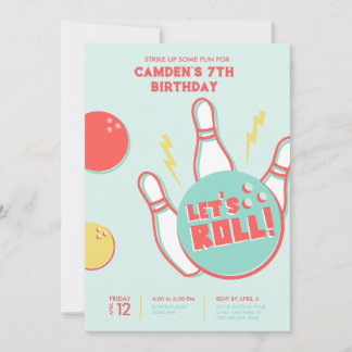 Bowling Party Einladung