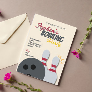 Bowling-Party-Einladung Einladung