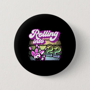Bowling Party in 22 Bowling Geburtstag Button