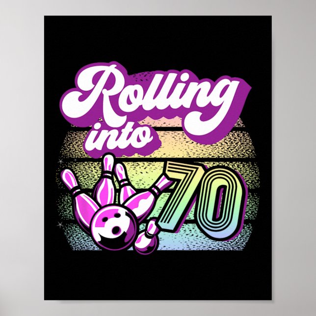 Bowling Party in 70 Bowling Geburtstag 1 Poster (Vorne)