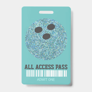 Bowling-Party, VIP-Pass, Einladung, Mädchen bowlt Ausweis