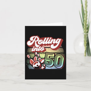 Bowling Party wird zum 50 Bowling Geburtstag Karte