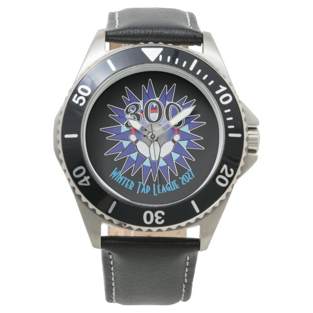 Bowling Perfect 300 Bowler Award Armbanduhr (Vorderseite)