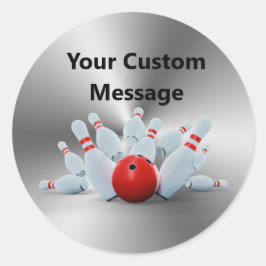 Bowling Pins 10 Pin Bowling Custom Runder Aufkleber