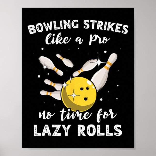 Bowling Player Bowler Slow Bowling Poster (Vorne)
