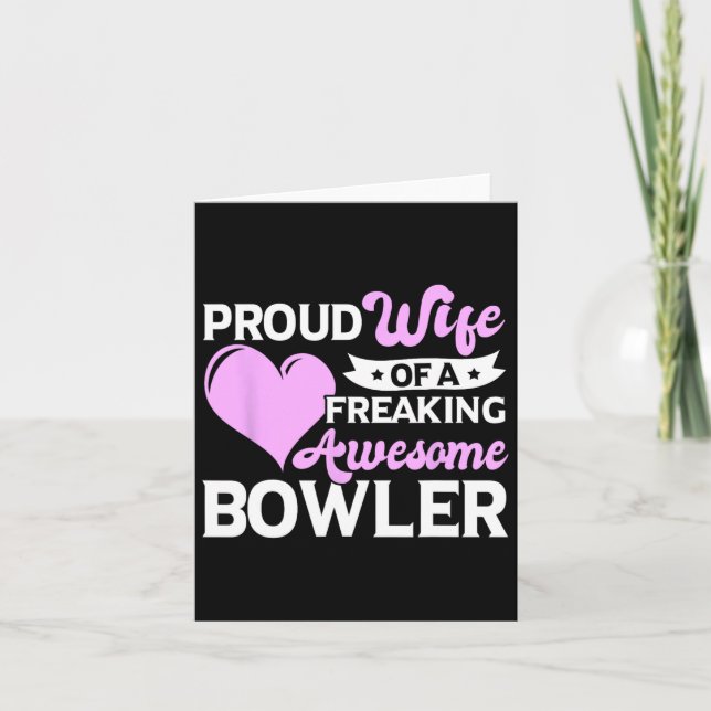 Bowling Player Coach Bowler Ehefrau Karte (Vorderseite)