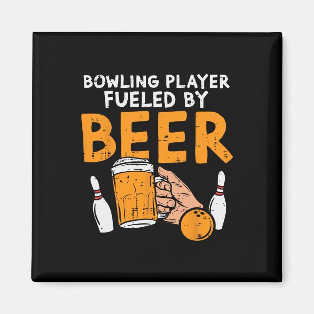 Bowling Player Funny Sport Bowler Player Te Magnet (Vorne)