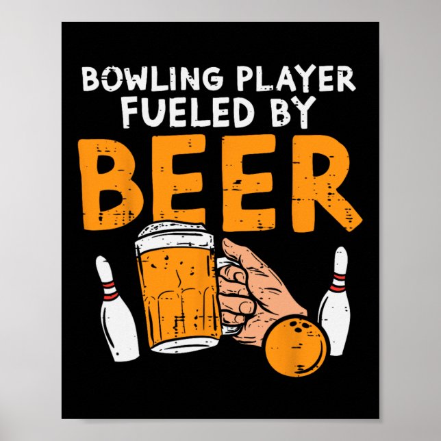 Bowling Player Funny Sport Bowler Player Te Poster (Vorne)