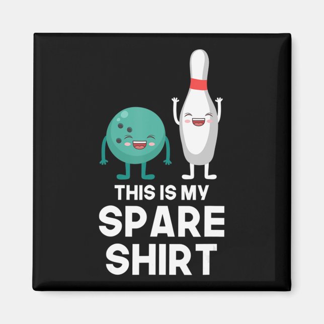 Bowling Player Geschenk Split Ball und Button Dies Magnet (Vorne)