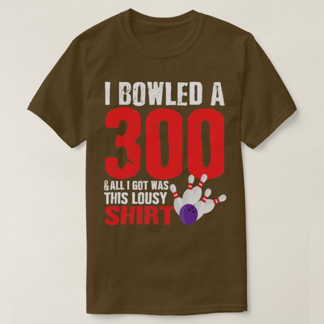 Bowling Player Team 300 Perfect Game Strike T-Shirt (Design vorne)