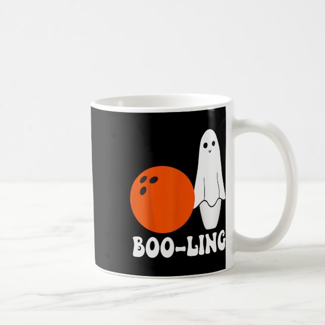 Bowling Pun Boo-ling Funny Bowling Players Hallowe Kaffeetasse (Rechts)