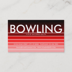 BOWLING Red Swatch Visitenkarte