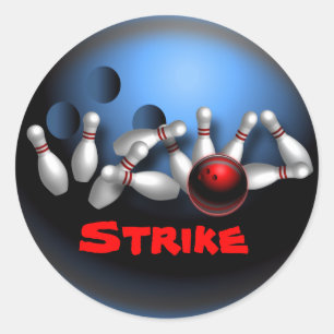 Bowling Runder Aufkleber