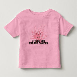 Bowling schlagen heraus Brustkrebs Kleinkind T-shirt